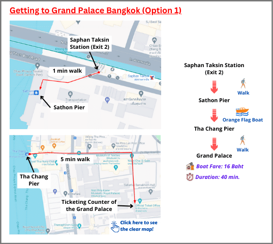 Option 1 for Getting to the Grand Palace