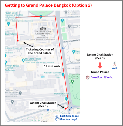 Option 2 for Getting to the Grand Palace