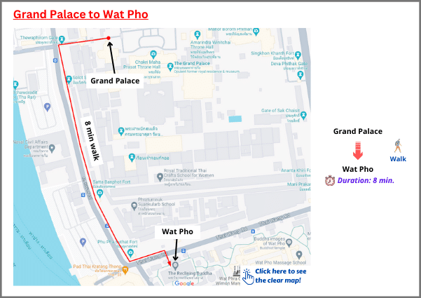 Route Map to Wat Pho