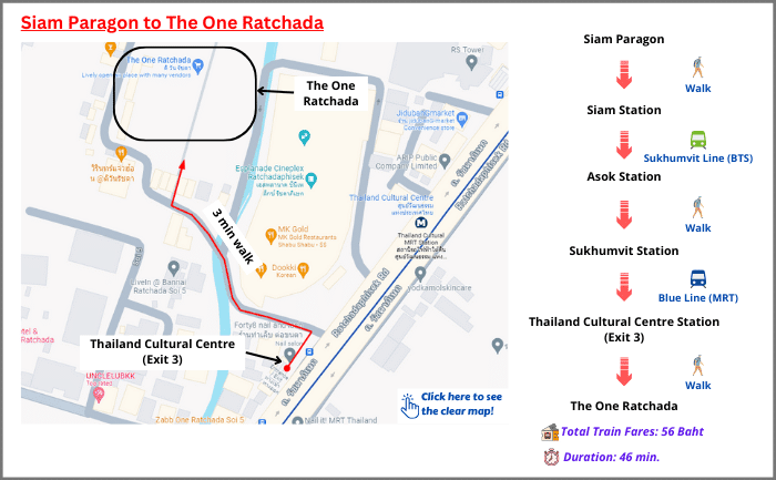 Route Map to The One Ratchada