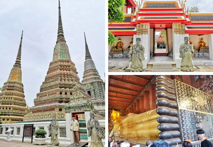 Giant golden Reclining Buddha statue at Wat Pho, Bangkok