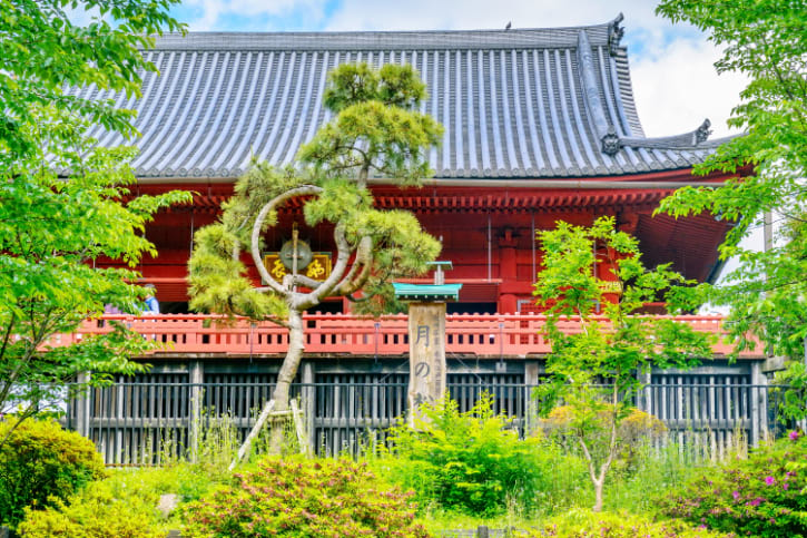 Kiyomizu Kannon-do Temple with lush greenery