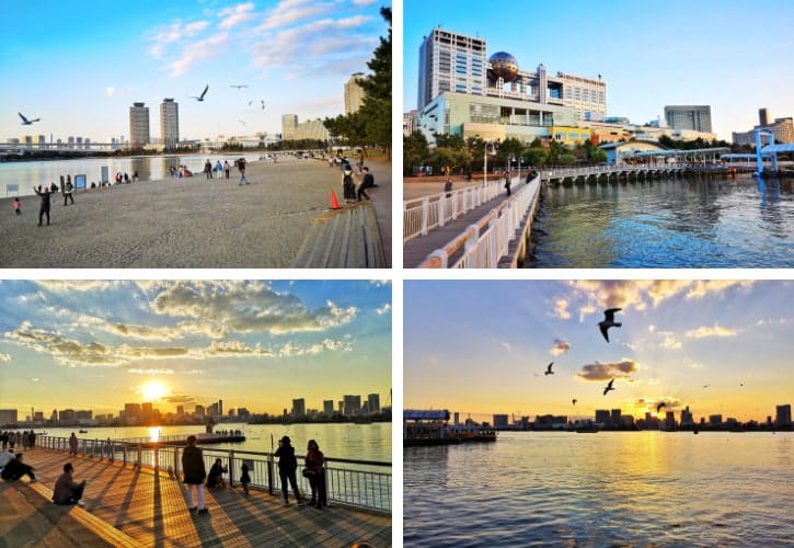 Odaiba Seaside Park with waterfront view