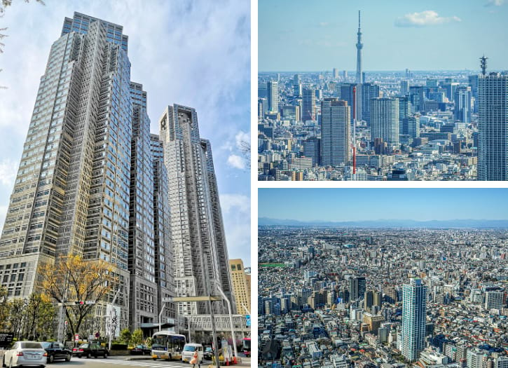 Tokyo Metropolitan Government Building's distinctive twin towers