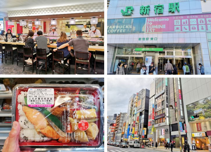 Foods in Shinjuku and its train station