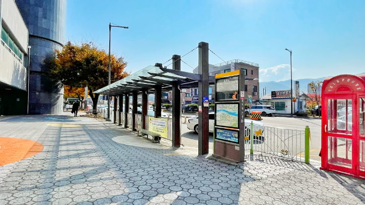 Taxi Stand in Hongcheon Bus Terminal