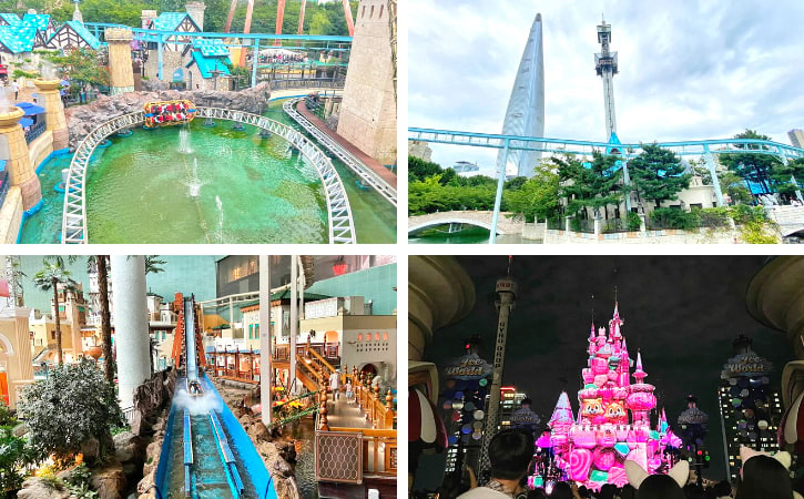 Adventures at Lotte World: Atlantis, Bungee Drop, Flume Ride, Magic Castle