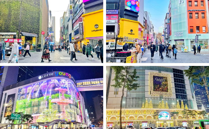 Bustling Myeongdong Shopping Street, a hub of fashion and culture