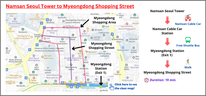 Getting to Myeongdong Shopping Street