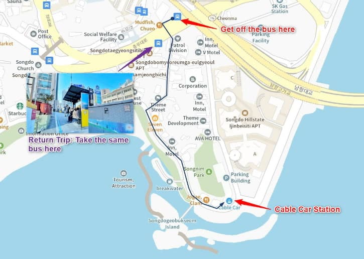 Walk to Songdo Cable Car Station Guide