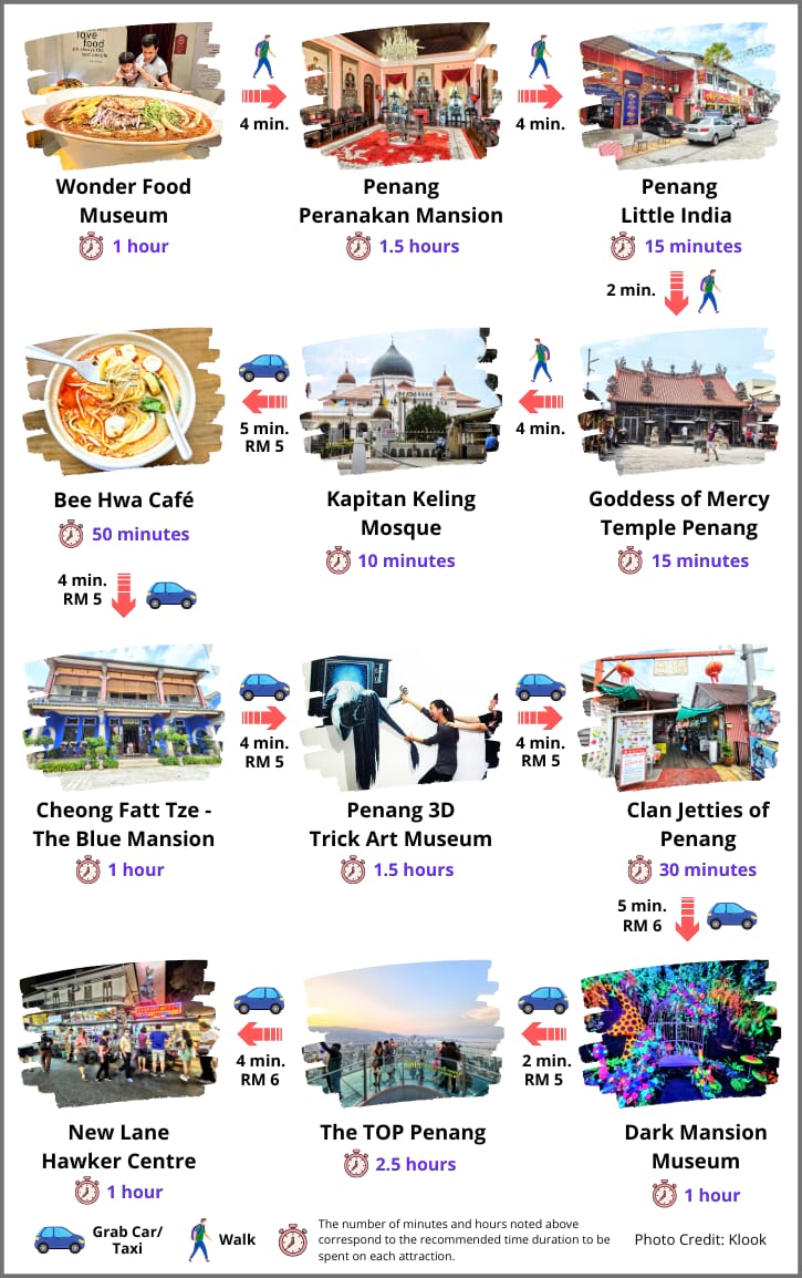 penang cruise 1 day trip 2023 itinerary