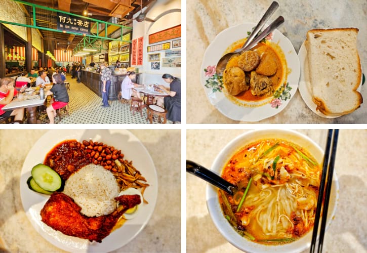 Nasi Lemak Ayam Goreng, Chicken Curry Steamed Bread and Chicken Horfun Soup