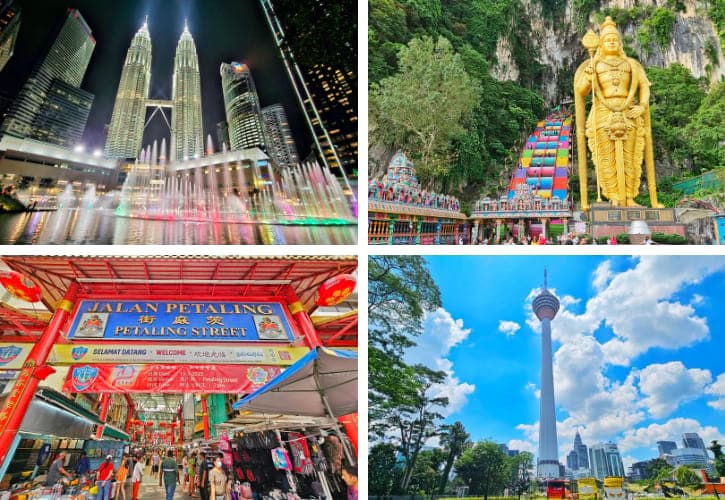 Petronas Twin Towers, Batu Caves, Chinatown Kuala Lumpur and KL Tower Bus Tour