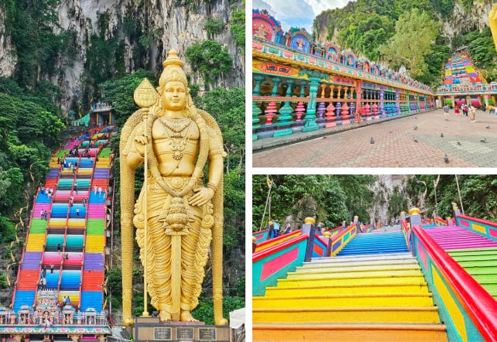 Statue of Hindu Deity Lord Murugan in Batu Caves