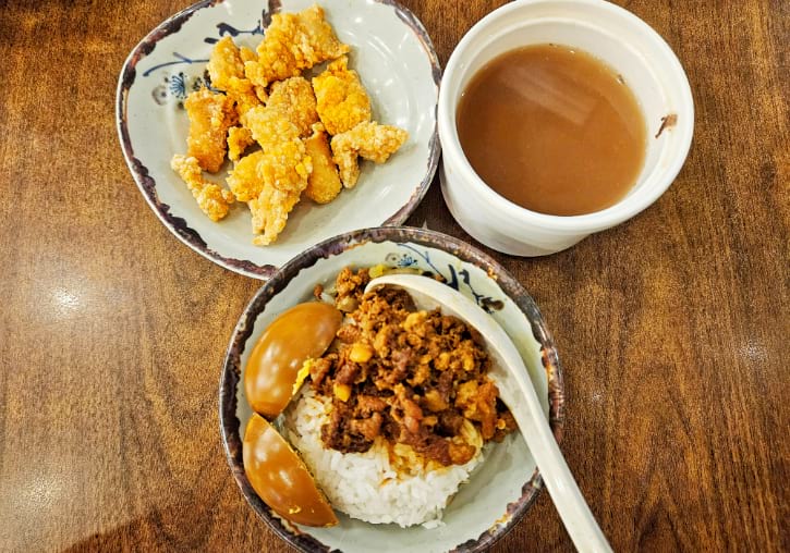 Lu Rou Fan, Salted Chicken Popcorn and Soup