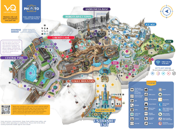 Genting SkyWorlds Map 