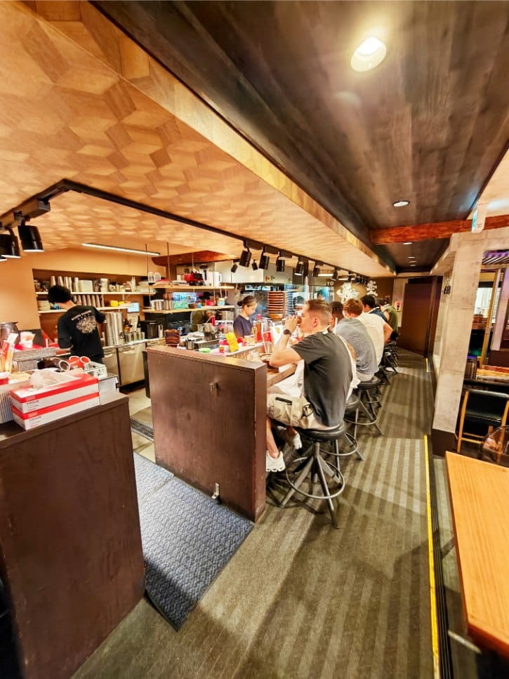Seats inside the Kyoto Engine Ramen