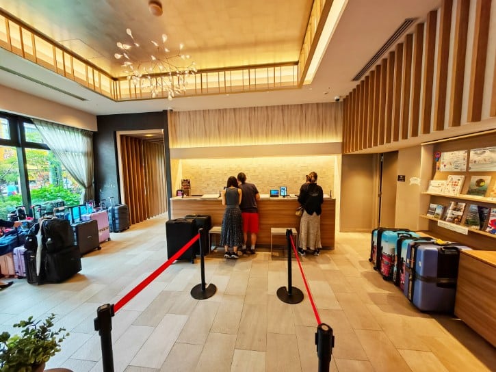 Front Desk of Hiyori Hotel Osaka Namba Station