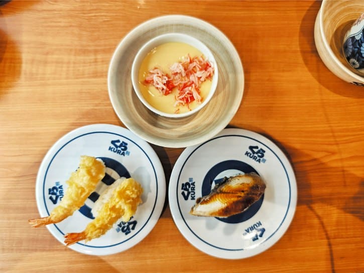 Unagi Sushi and Shrimp Tempura Sushi