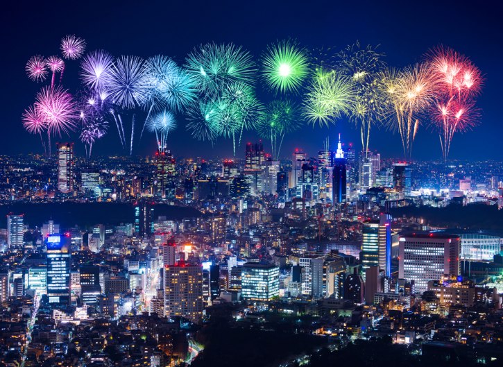 Year End Firework in Tokyo