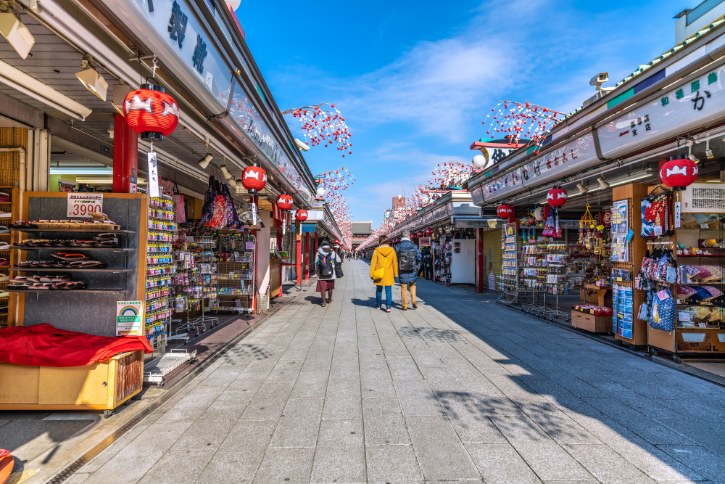 Less Crowded in Asakusa Tokyo
