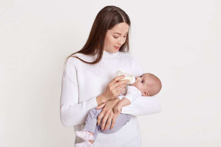 Feeding Milk to a Baby