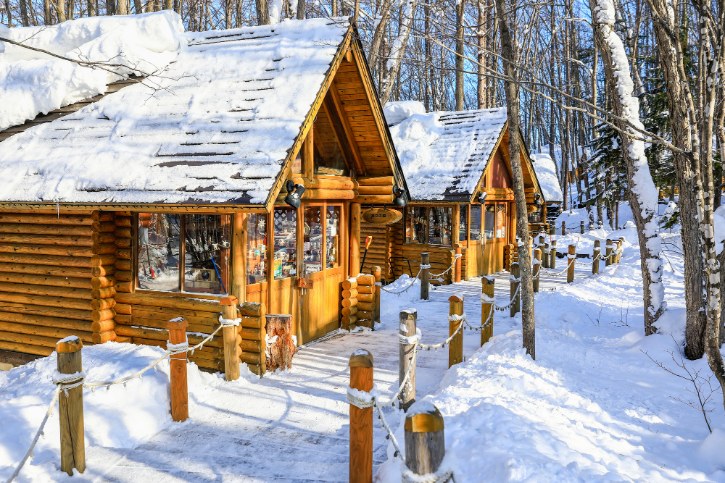 Ningle Terrace in Winter Snow