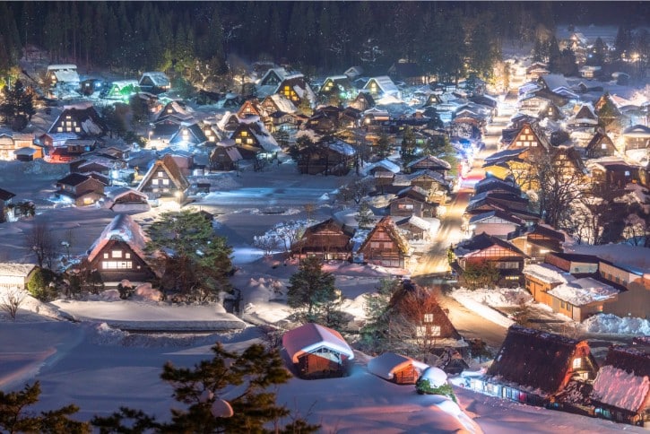 Shirakawa-go in Winter Season