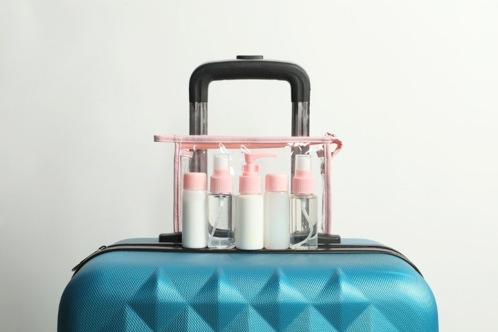 Liquid Containers inside the Resealable Plastic Bag