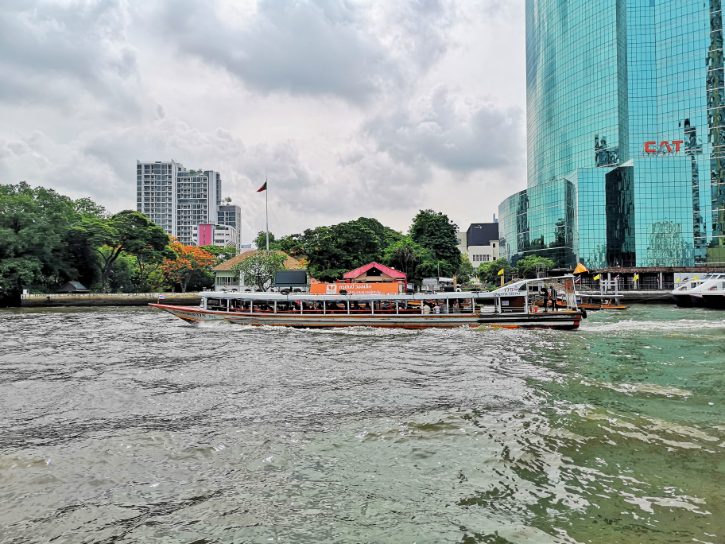 Orange Flag Boat