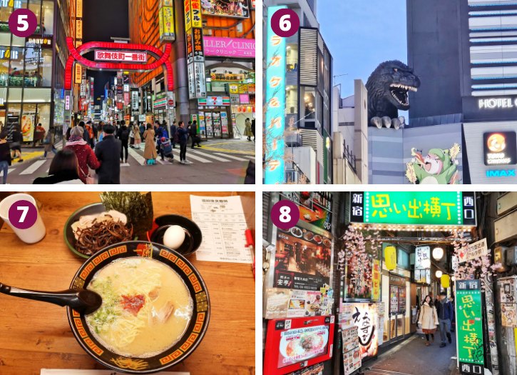 Kabukicho, Godzilla Head, Ichiran and Omoide Yokocho