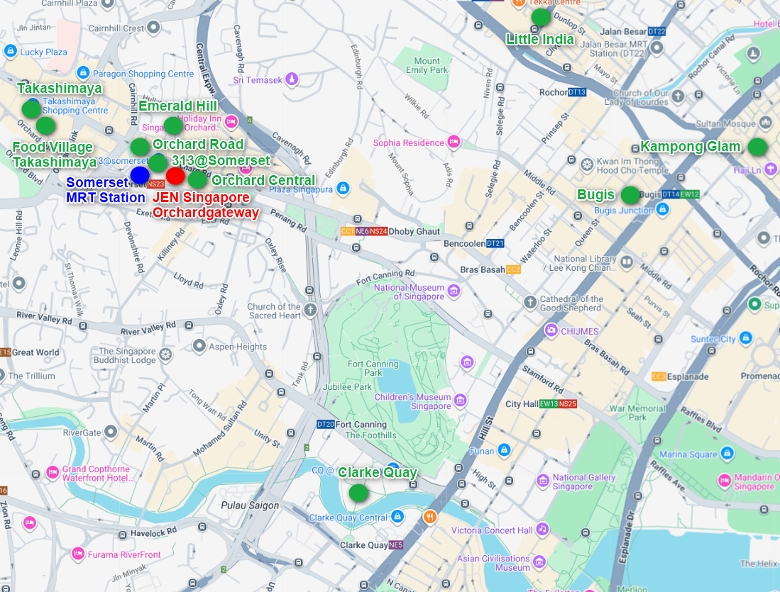 JEN Singapore Orchardgateway Map