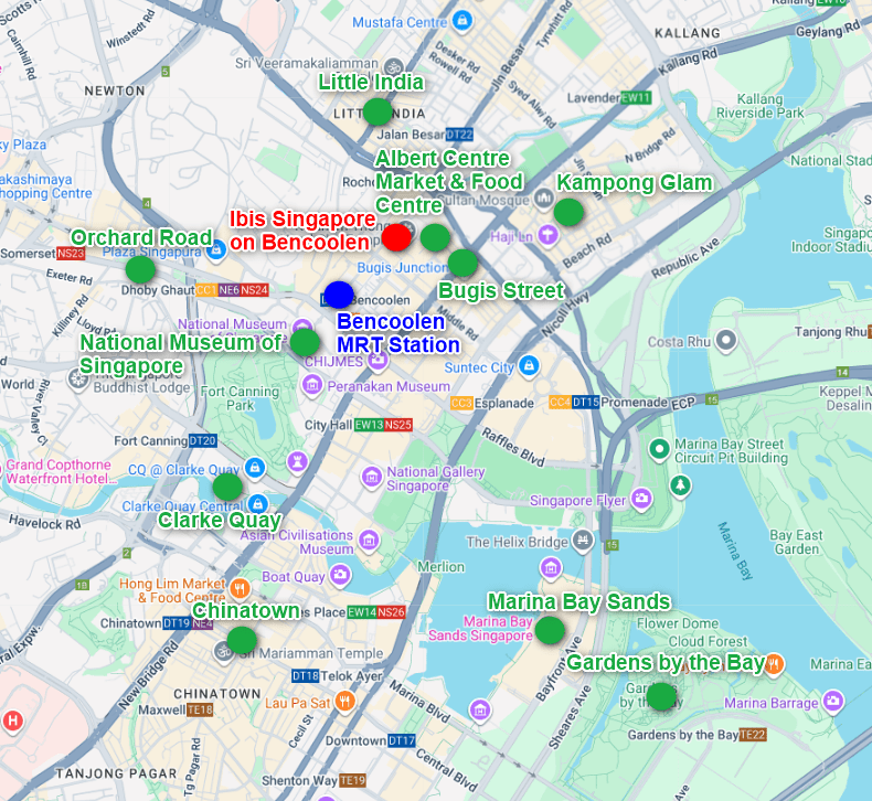 Ibis Singapore on Bencoolen Map
