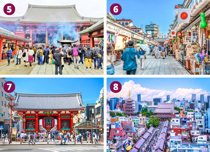 Sensoji Temple, Nakamise, Kaminarimon Gate and Asakusa Culture Tourist Information Center