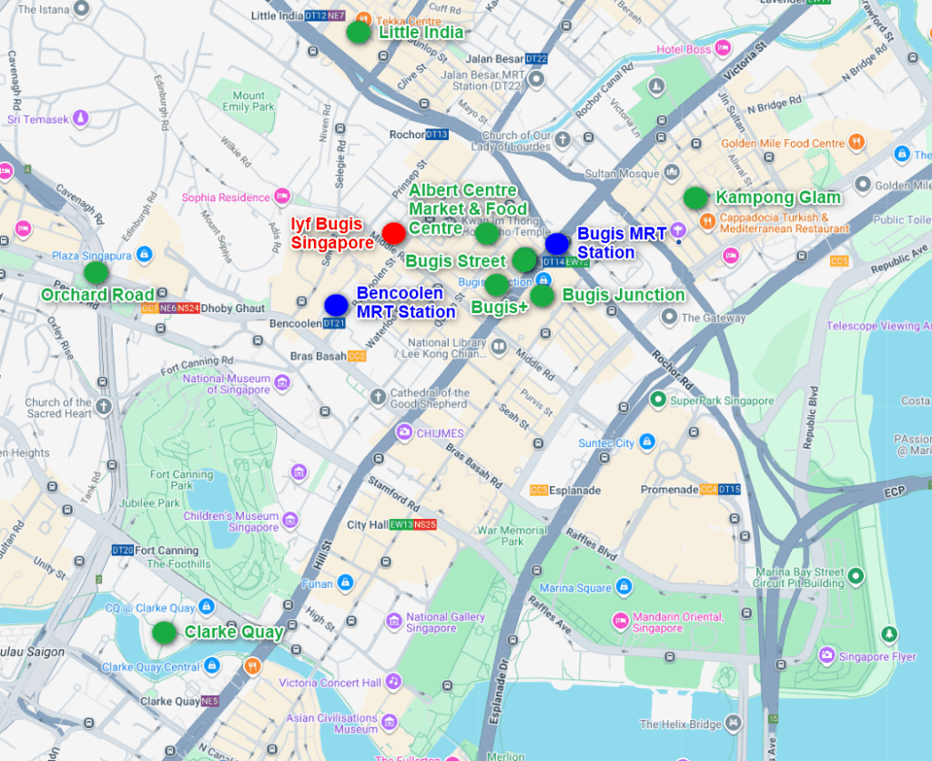 lyf Bugis Singapore Map