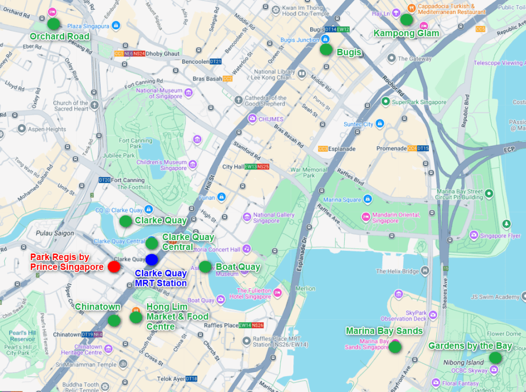 Park Regis by Prince Singapore Map