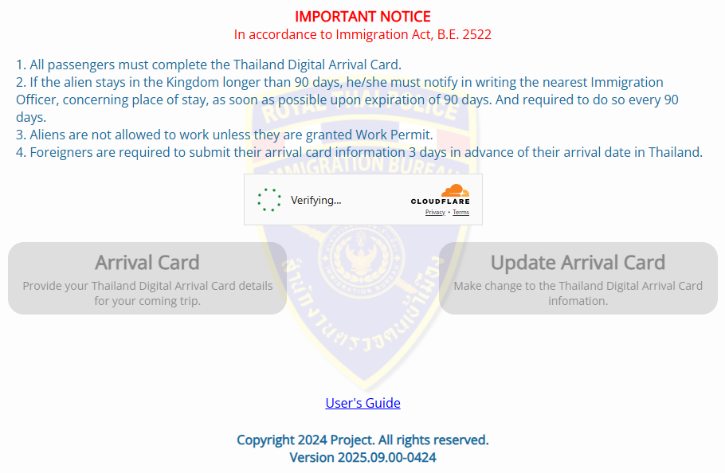 Thailand’s Digital Arrival Card