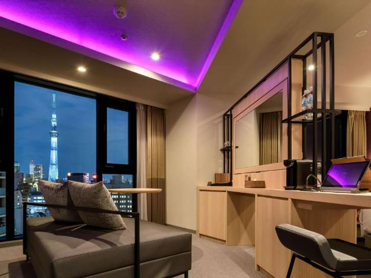 Corner suites with panoramic Tokyo Skytree views