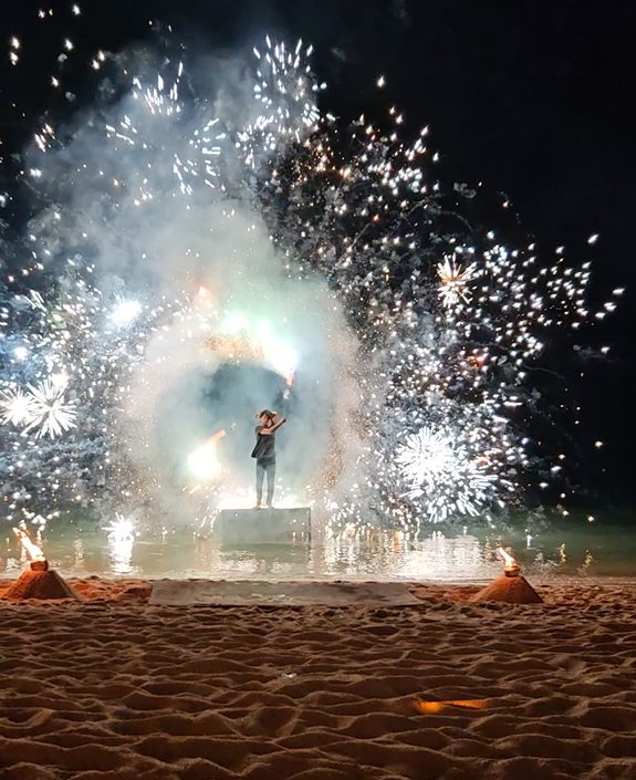 Firework Performance at Coco Tam's