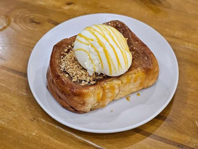 Caramel Toast with Hokkaido Milk Ice Cream