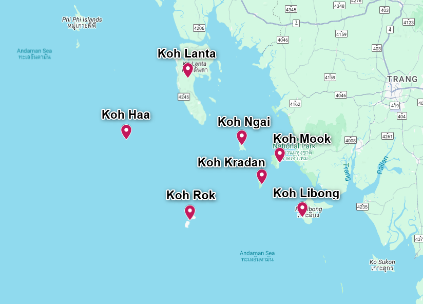Map of the 7 Islands