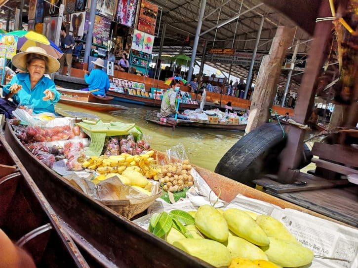 Boats Selling Fresh Fruit