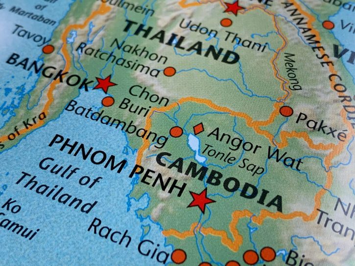 Thailand and Cambodia Map