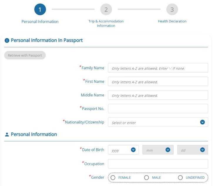Thailand Digital Arrival Card Online Submission