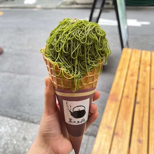 Matcha Mont Blanc Cone