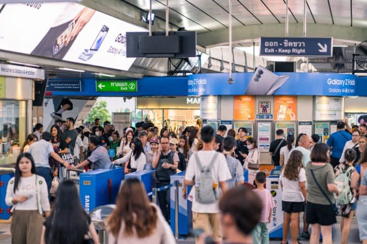 Rush Hour at Bangkok Train Station