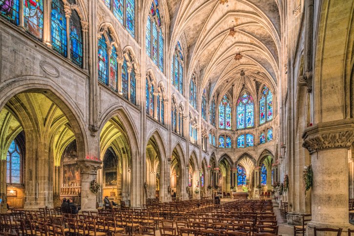 Inside View of Église Saint-Séverin