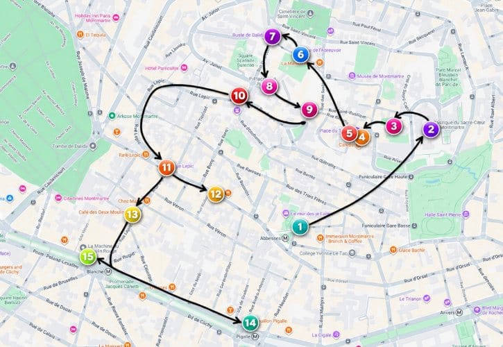 Best Walking Route to Explore Montmartre