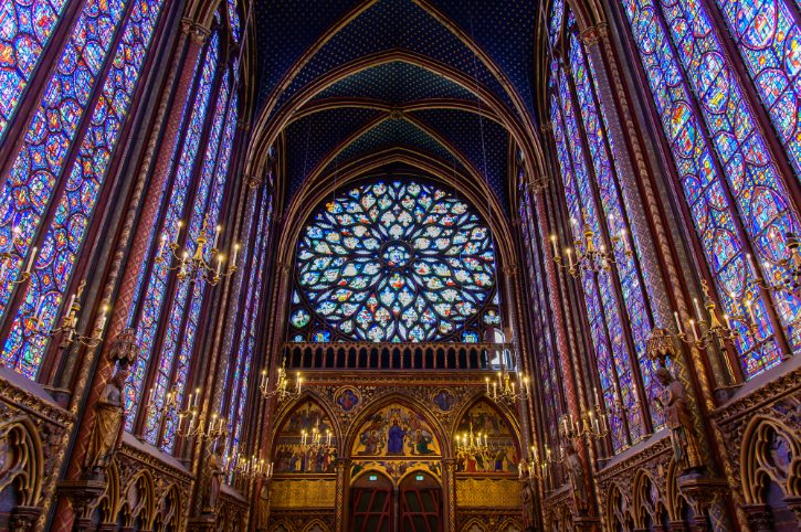 Sainte Chapelle Rose Window Interior
