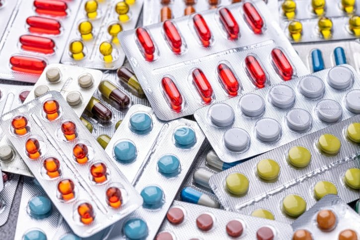 Medicine Blister Packs on Display